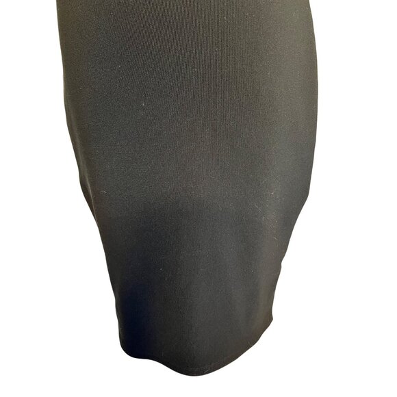 Express Black Bodycon Dress With Back Zipper & 3/4 Sleeves Size M Sexy - Picture 9 of 16